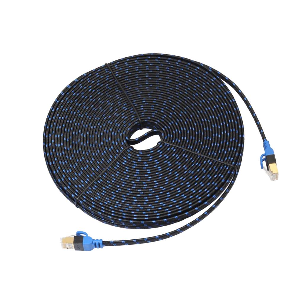 Cat7 Ethernet Cable Lan Network RJ45 Patch Cable Cord Braid NAS 10 Gbps 8m