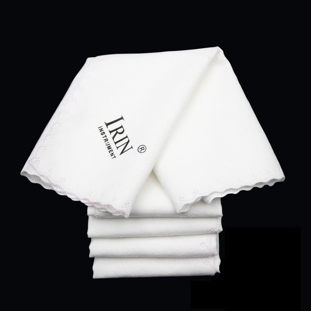 5 Pcs Professional Guitar / Piano Cleaner Cleaning Small Cloth Towel White