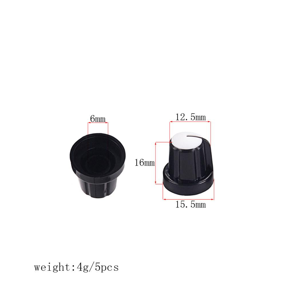 5 Pieces Guitar Amplifier Speed Knobs AMP Black&White Volume Tone Control
