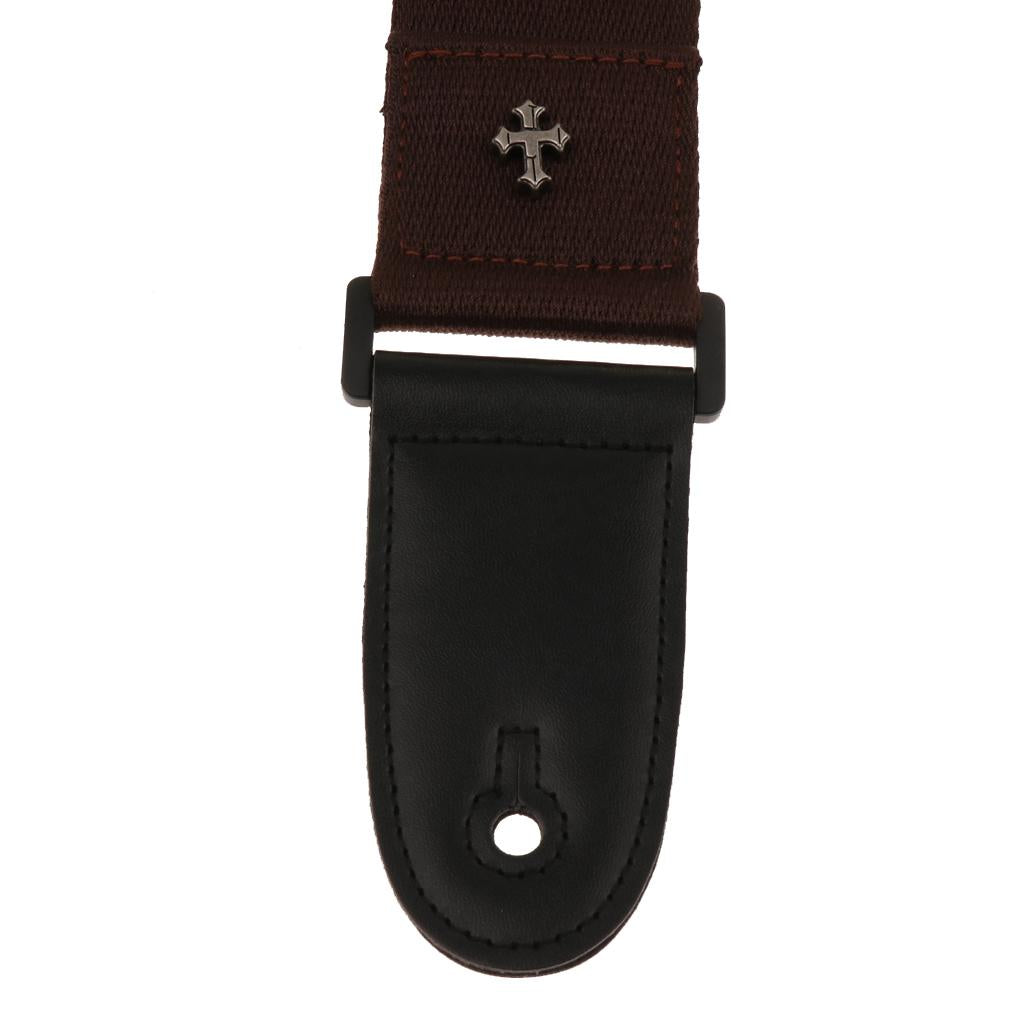 Guitar Neck Shoulder Strap Belt for Wooden Electric Guitar Accessory Coffee
