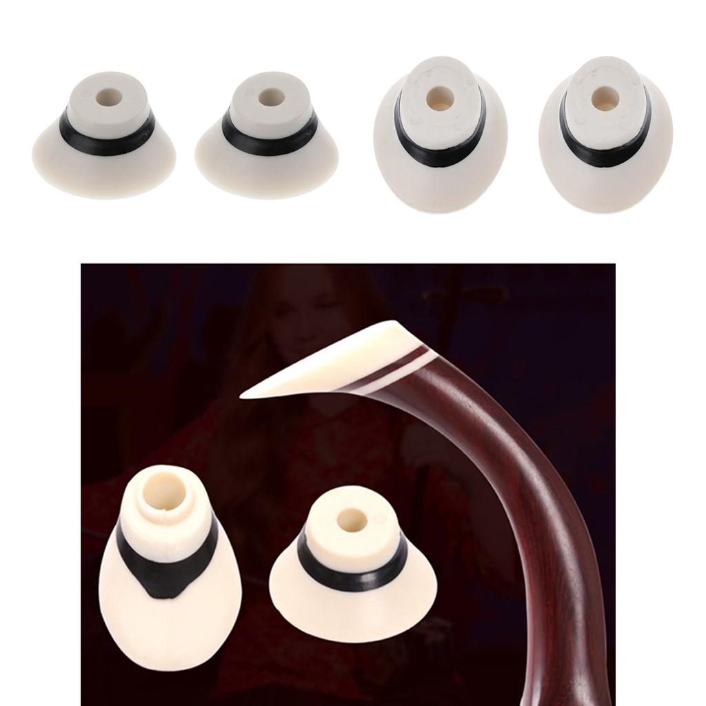 2Pcs Erhu Top Pole Heads Chinese Erhu Accessory Long