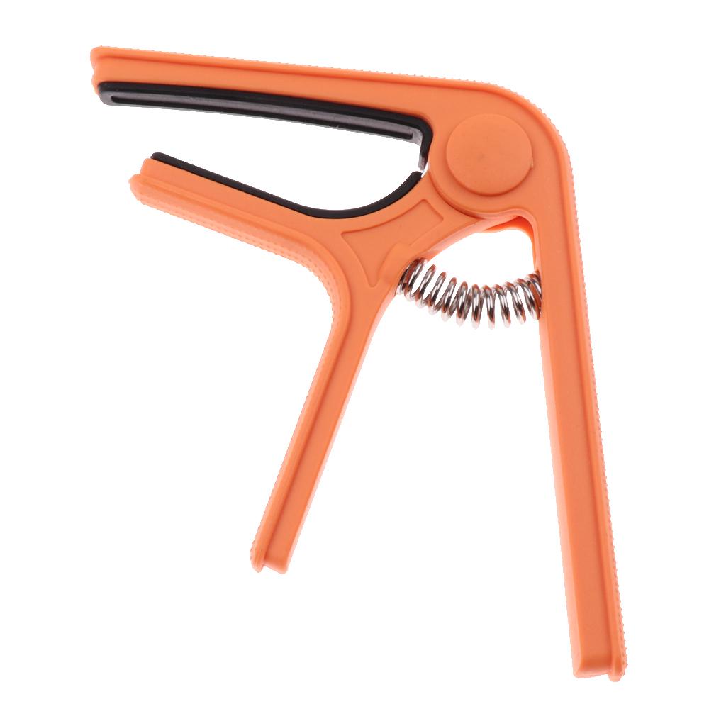 1 Piece Guitar Capo Tuner Trigger Quick Change Key Clamp Guitar Parts Orange