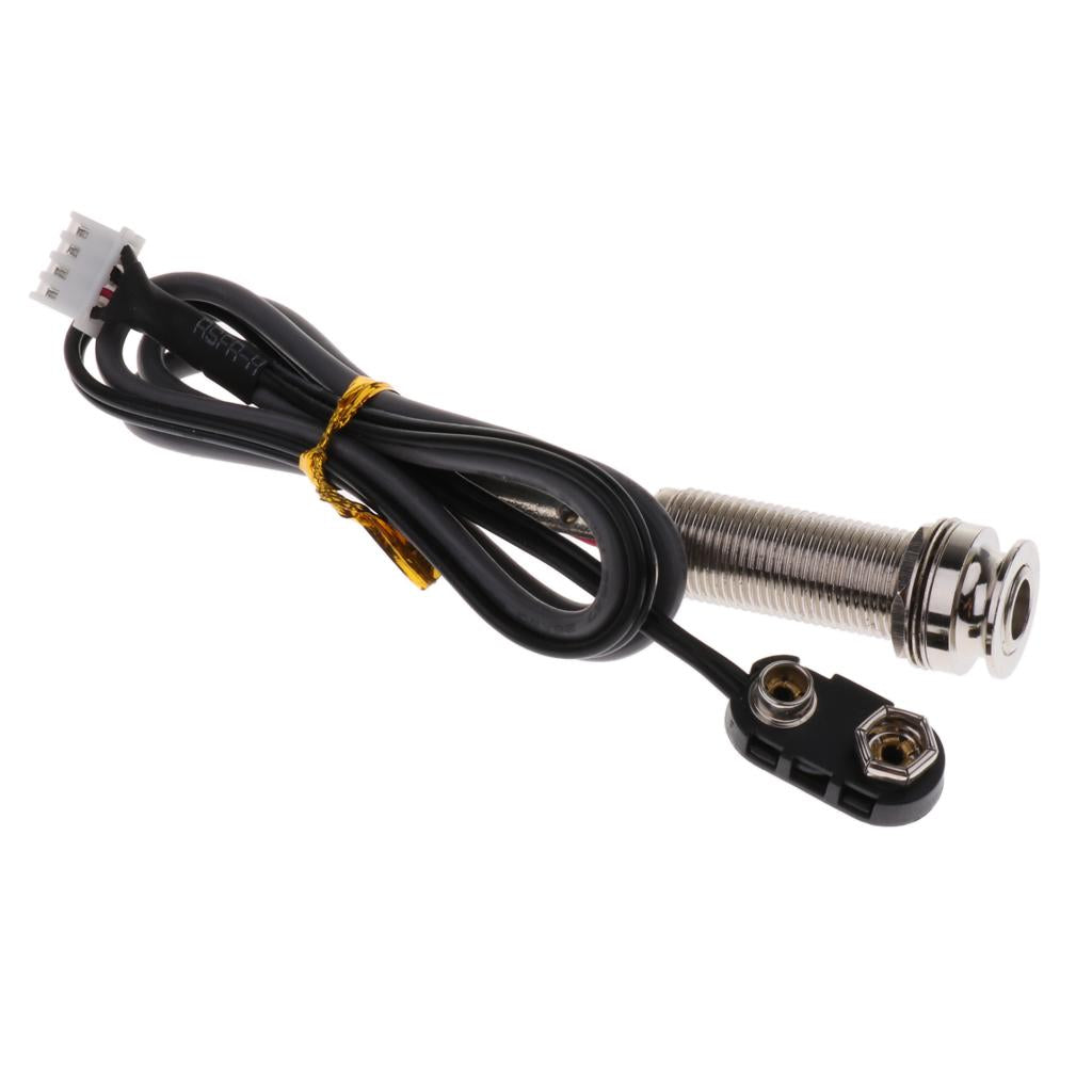 Acoustic Guitar Preamp Piezo Pickup with Endpin Output Jack