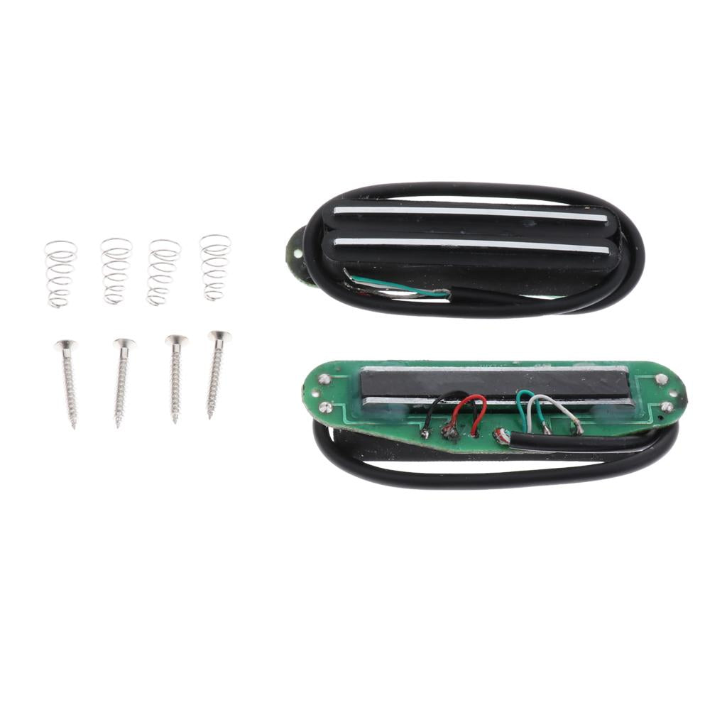 2 Pcs Electric Guitar Neck Pickup Dual Humbucker Rail for Kit