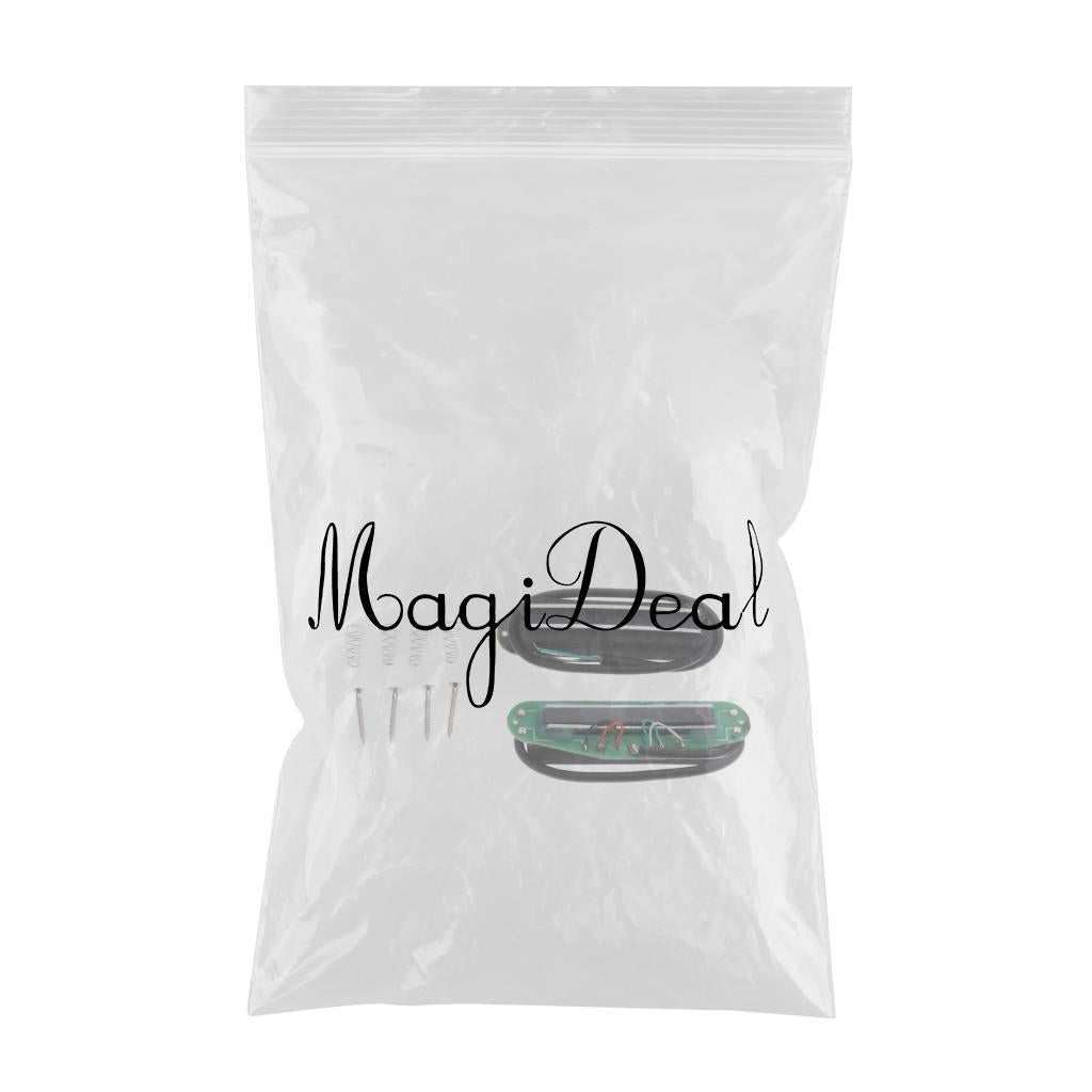 2 Pcs Electric Guitar Neck Pickup Dual Humbucker Rail for Kit