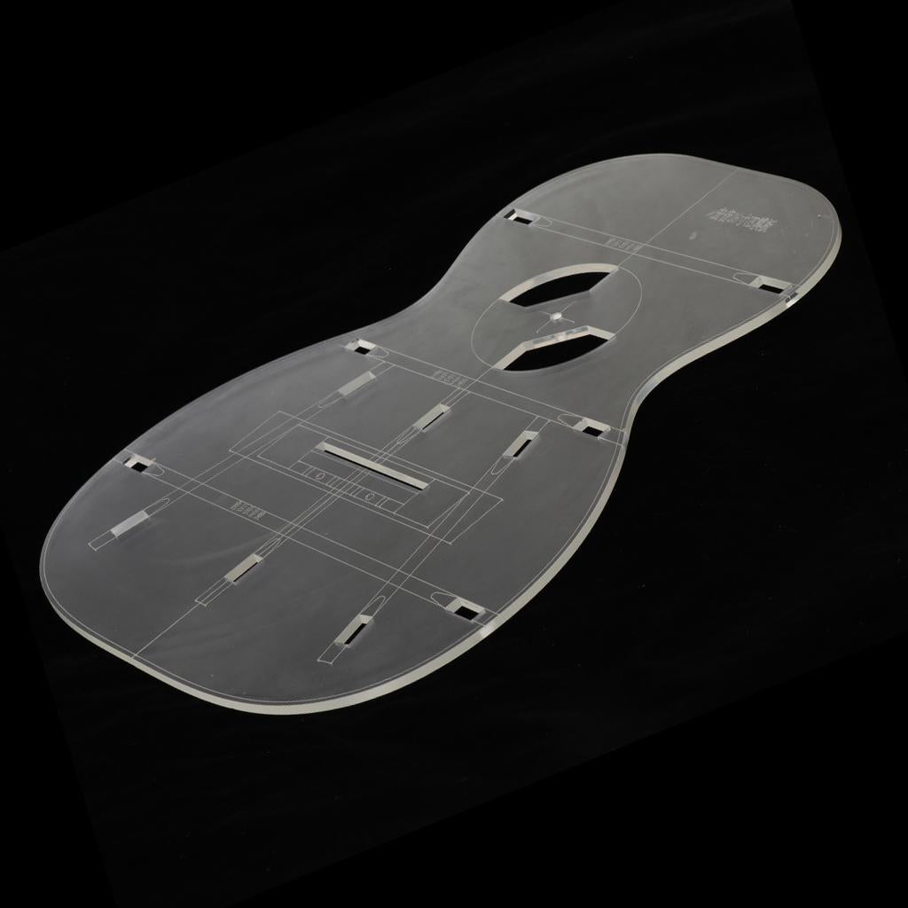 26inch Transparent Ukulele Body Template for Mini Guitar Luthier Tool