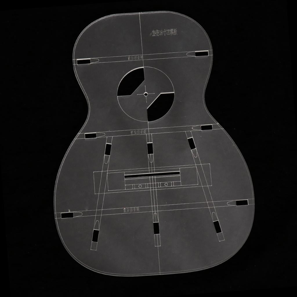 26inch Transparent Ukulele Body Template for Mini Guitar Luthier Tool