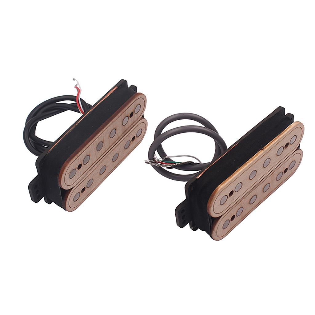 2 Pieces Wooden Maple Guitar Neck Humburker Pickup Musical Instrument Parts