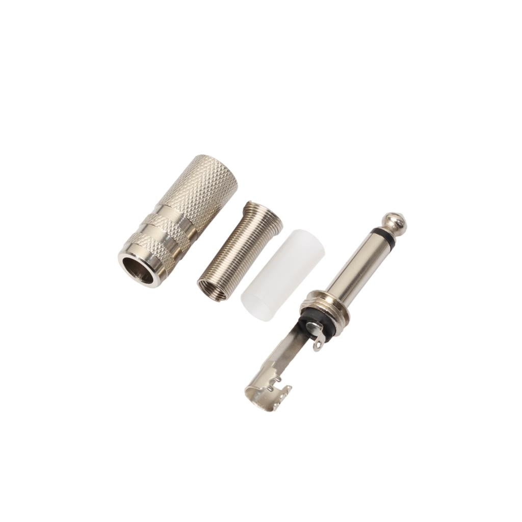 10 Pcs of Set 1/4 Mono Audio Jack 6.35mm Male Mono Connector for Microphone"