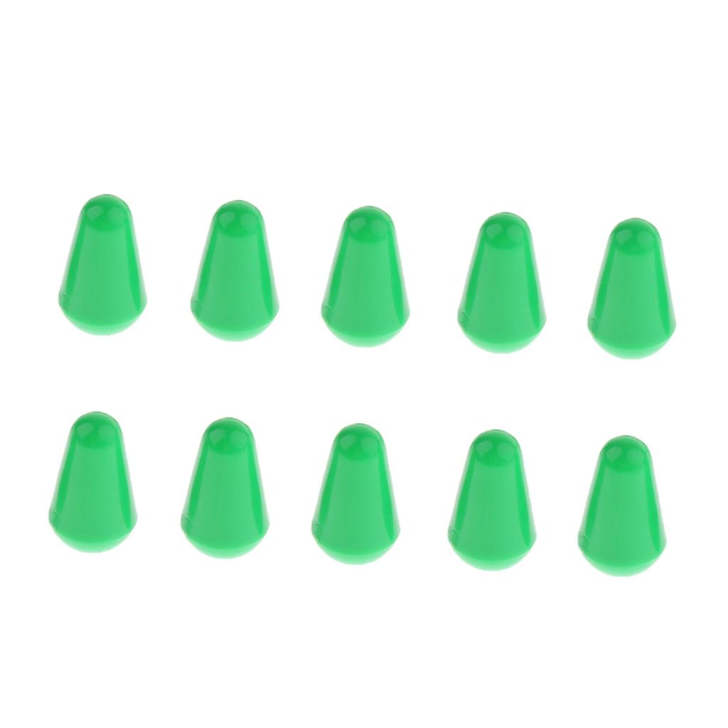 10 Pieces Plastic Toggle Switch Knobs Cap for Electric Guitar Parts Green
