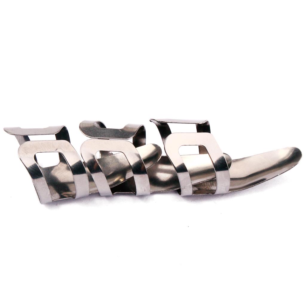 3 Pcs Guitar Finger Pick Plectrums Slide Stainless Steel for Banjo Ukulele