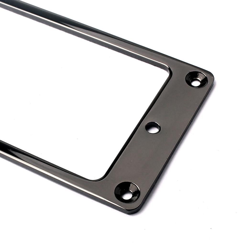 2 Pieces Humbucker Pickup Ring Bottom Frame for LP Electric Guitar Black