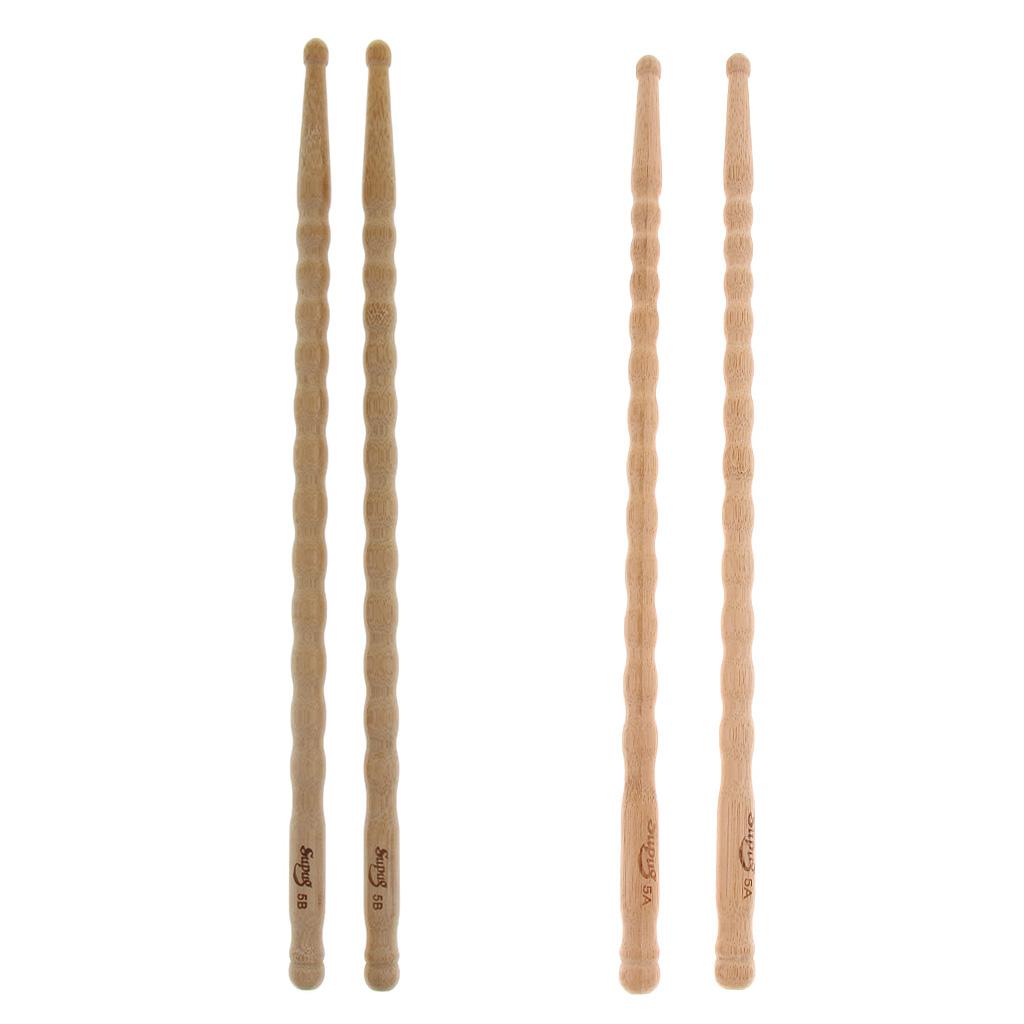 Bamboo Mallets Rods Sticks Drum Kit Mallets Percussion Parts for Drummer 5A