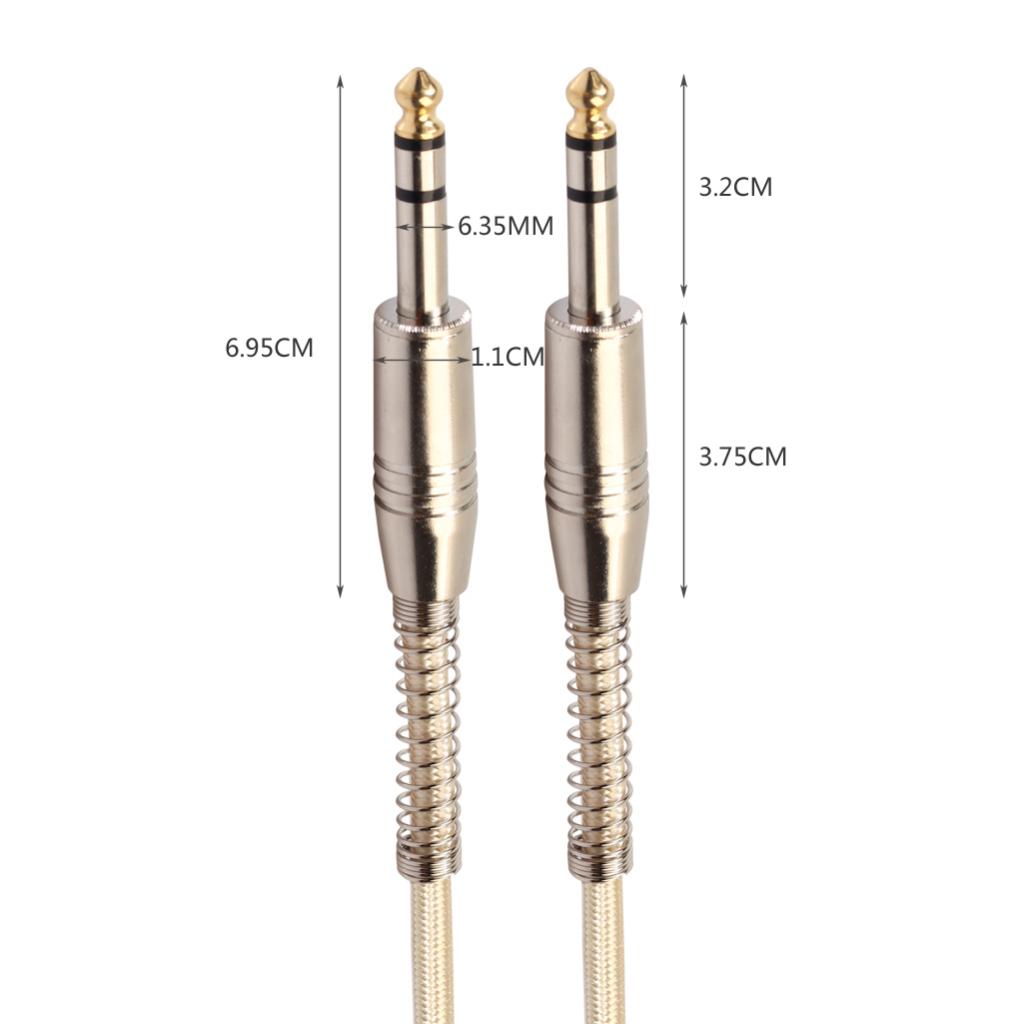6.35mm Male to Male Guitar Audio Cable for Stereo Eectric Guitar 300cm
