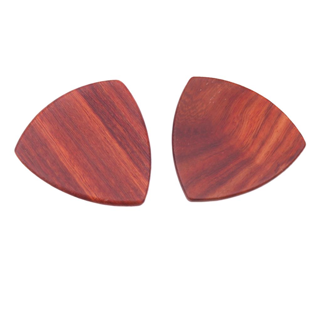 5pcs Guitar Plectrums Picks Red Sandal Wood