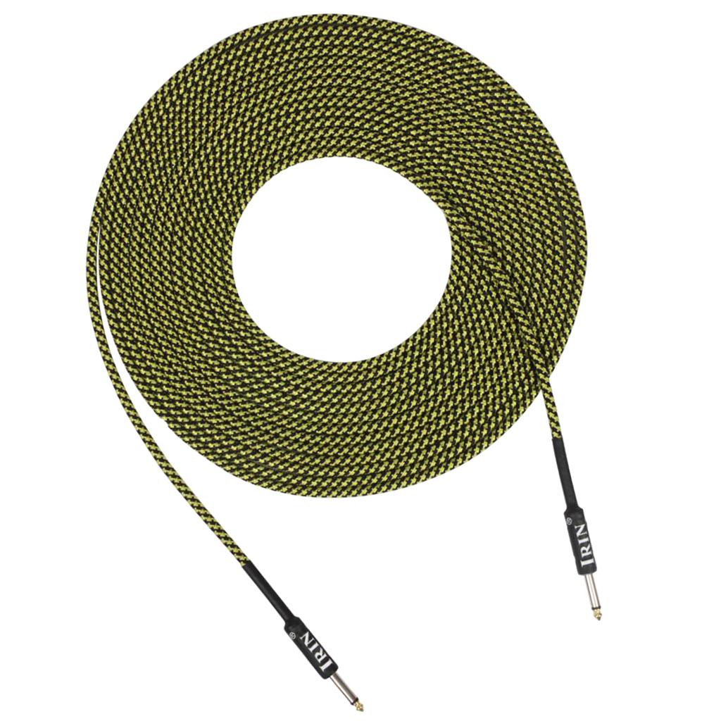 6.35mm Plug Guitar Braided Cable Yellow
