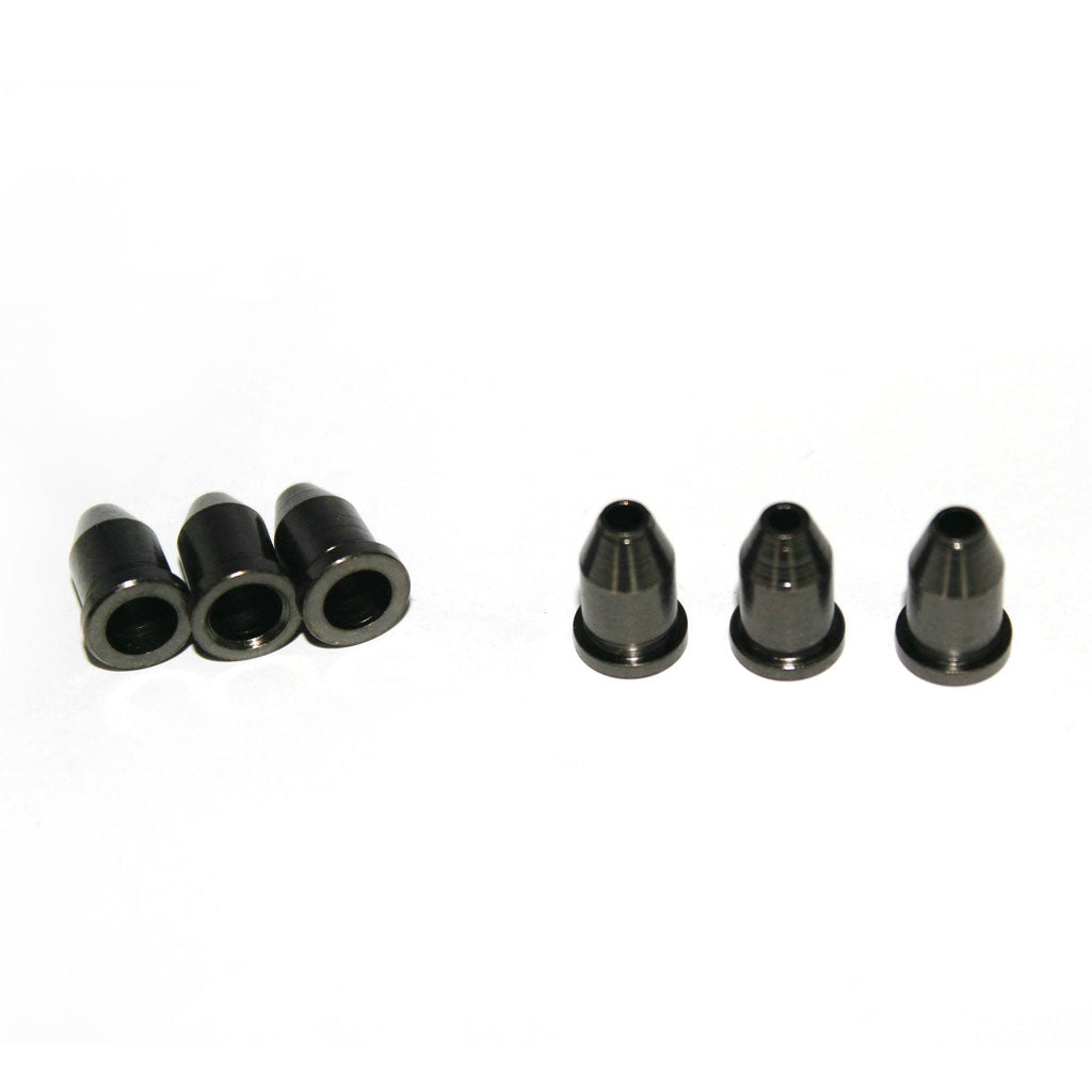 6 Pieces Iron Through Body Guitar String Ferrules Bushing Black