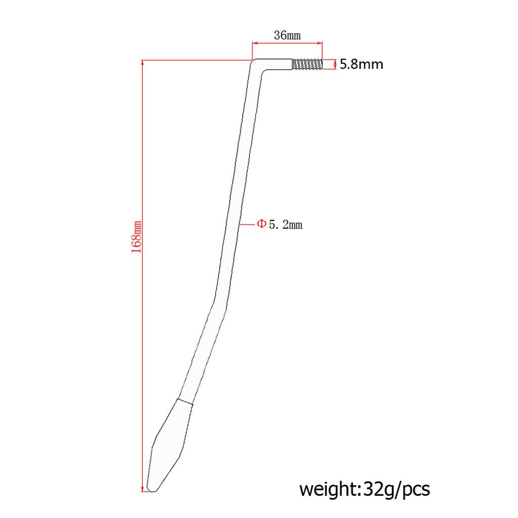 Tremolo Arm Whammy Bar for Electric Guitar Beige Cap