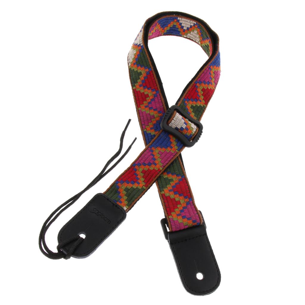 Bohemian Style Ukulele Strap 4 String Guitar Shoulder Belt A