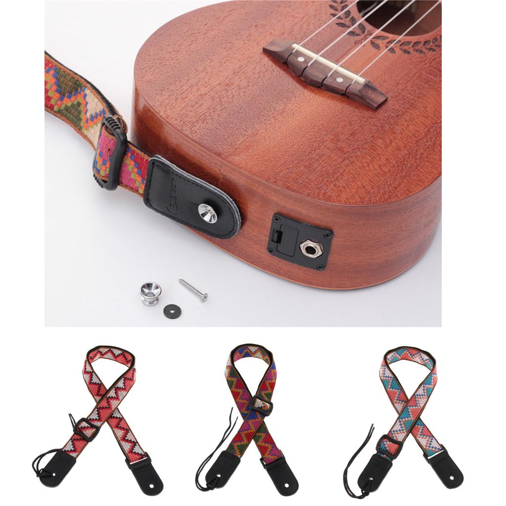 Bohemian Style Ukulele Strap 4 String Guitar Shoulder Belt A