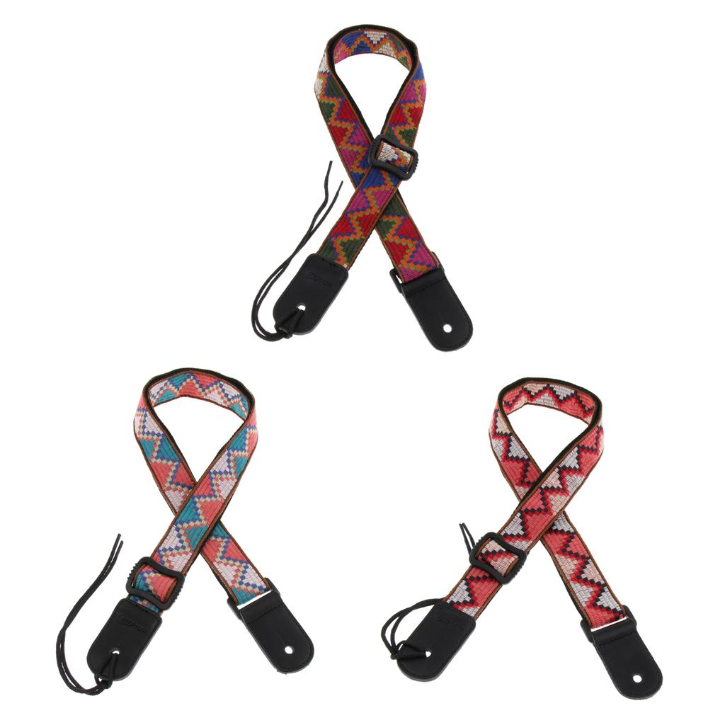 Bohemian Style Ukulele Strap 4 String Guitar Shoulder Belt A