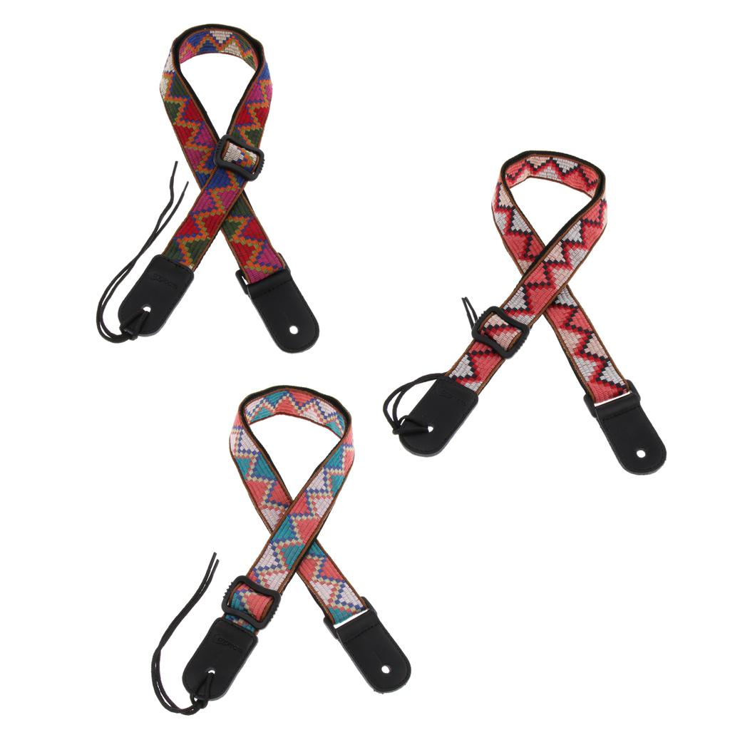 Bohemian Style Ukulele Strap 4 String Guitar Shoulder Belt A