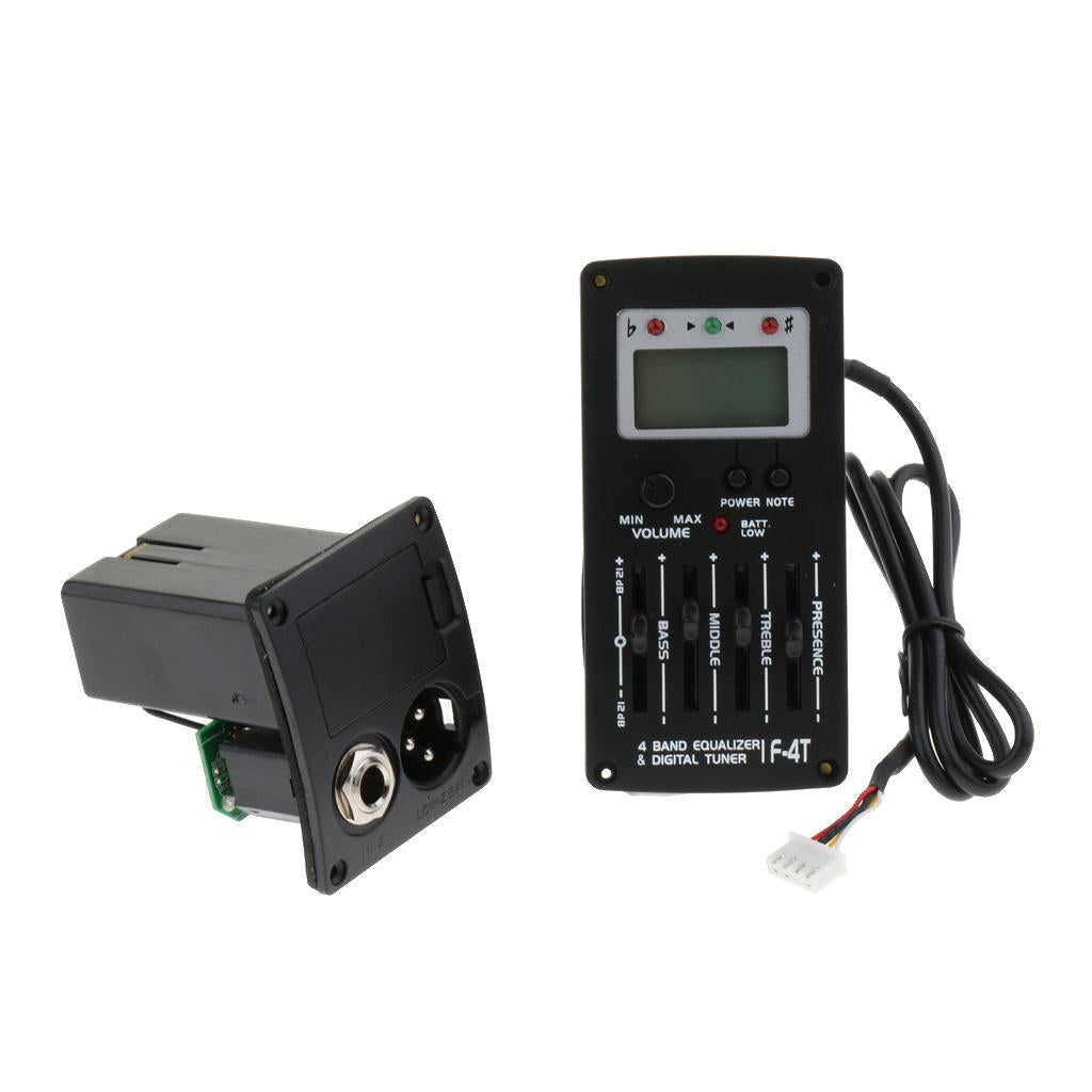 Acoustic Guitar EQ Preamp Pickup with Volume Control for Guitar Parts F-4T