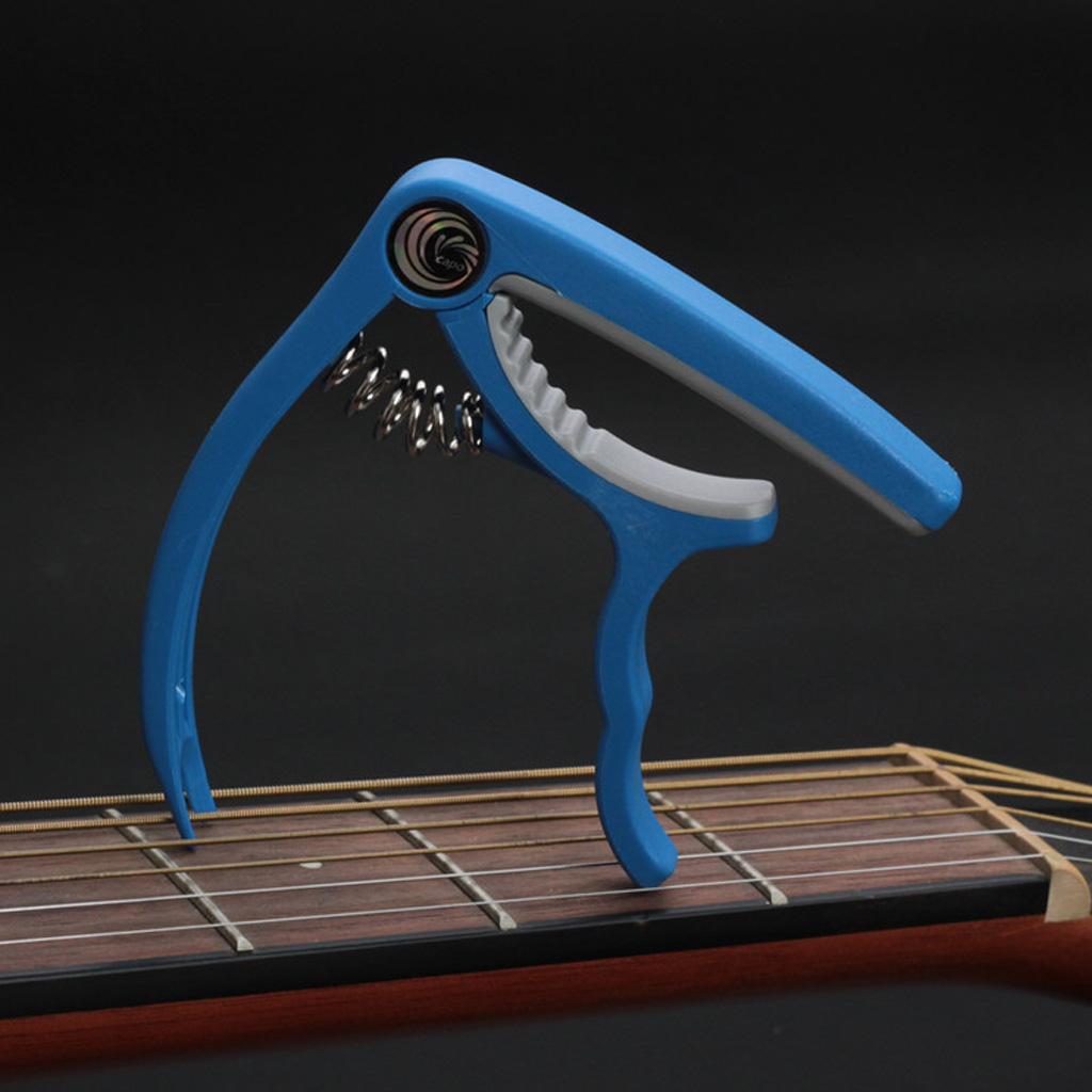 1 Piece Guitar Capo Tuner Trigger Quick Change Key Clamp Blue