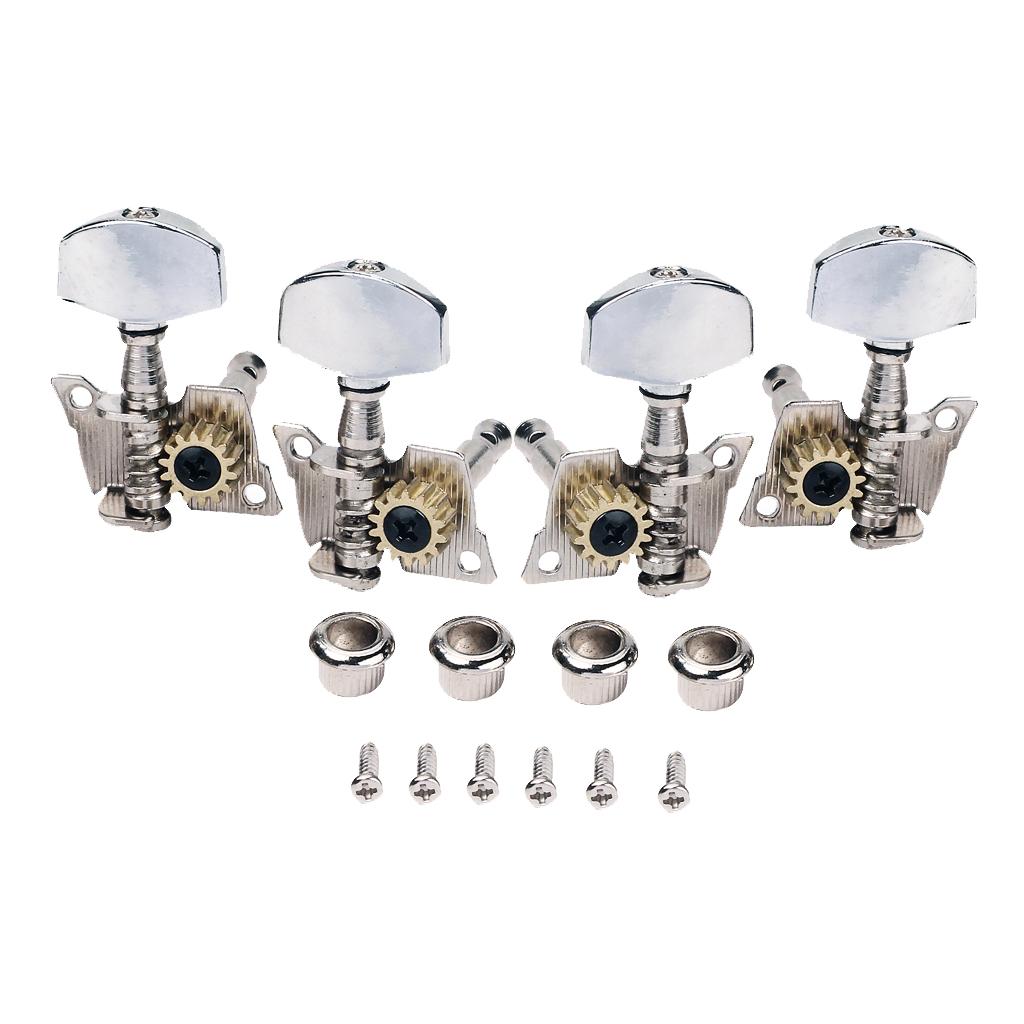 2R+2L Guitar Ukulele Tuning Pegs Button Strings Tuning Tuners Heads Parts