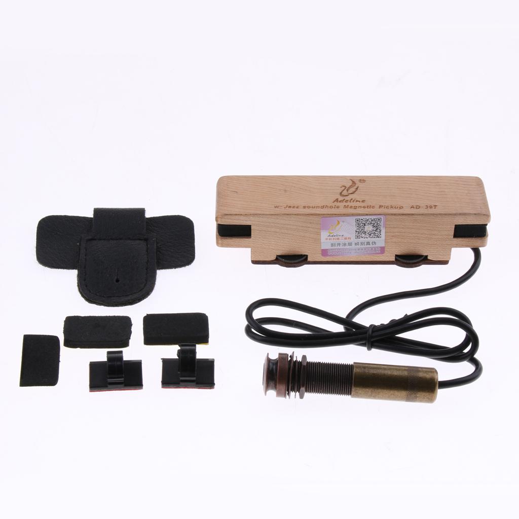 Guitar Sound Hole Pickup 2 Band EQ Tuner for Ukulele Classical Guitar Parts