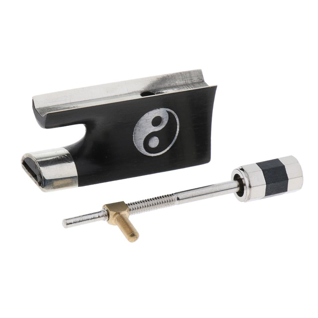 Ebony Violin Bow Frog with Screw for 4/4 3/4 Violin Bow Parts Tai Chi
