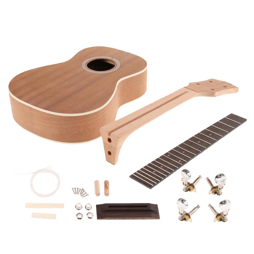 1 Set Unfinished 23inch Ukulele 4 String Guitar