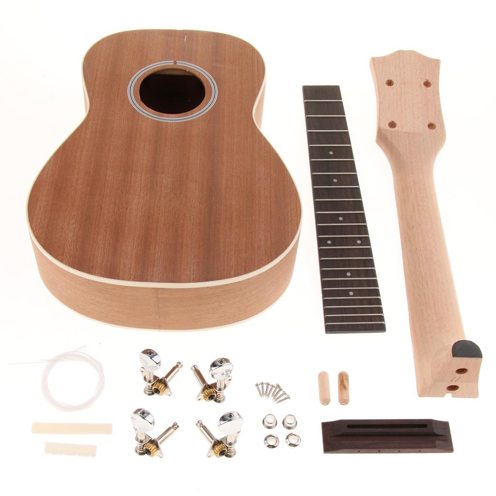 1 Set Unfinished 23inch Ukulele 4 String Guitar