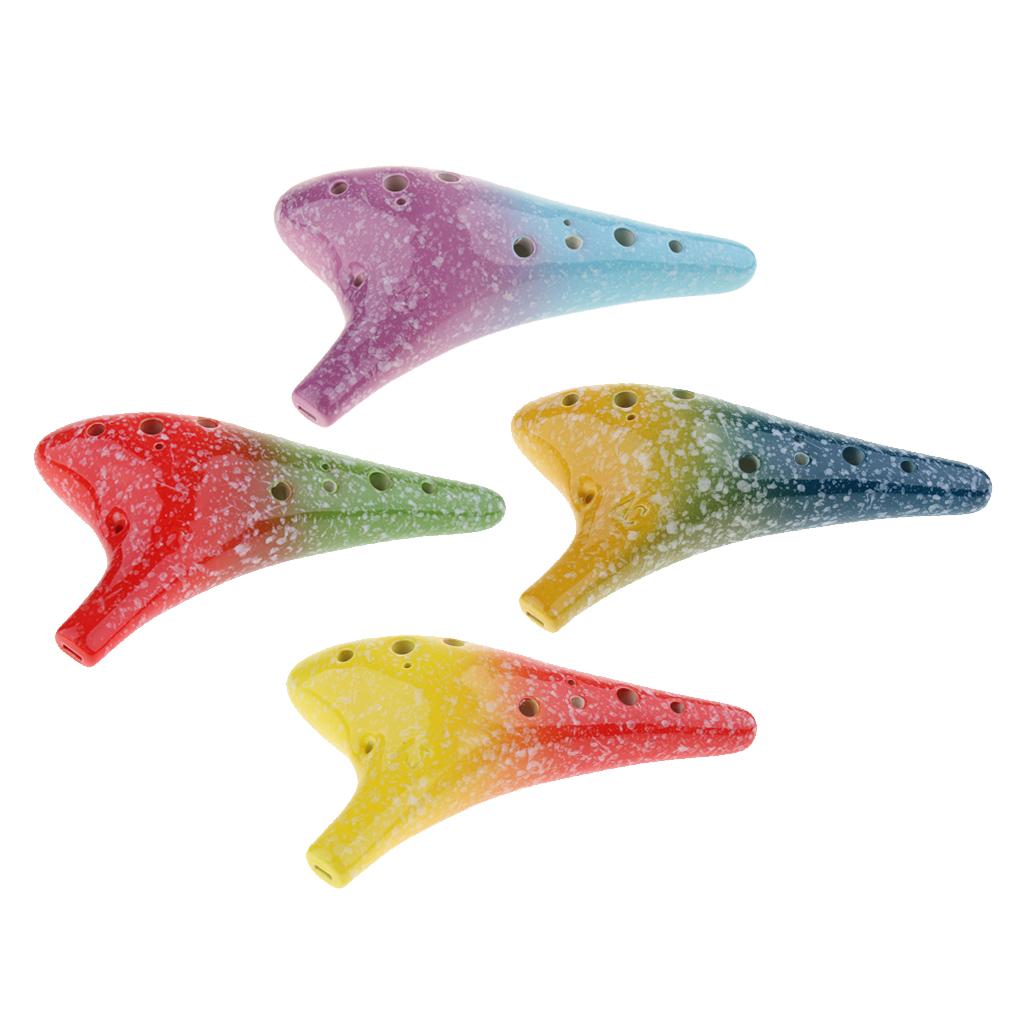 Handcrafted 12 Holes Ceramic AC Ocarina Wind Instrument A