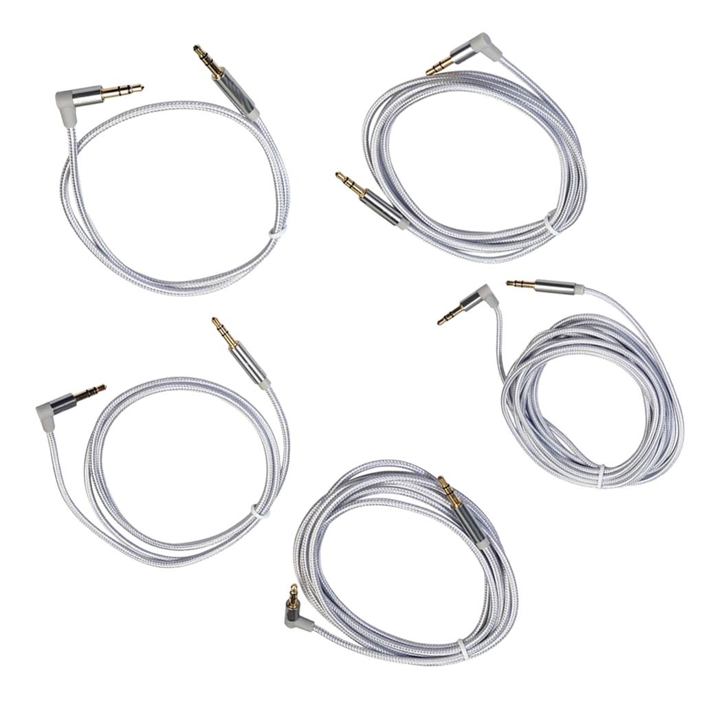 3.5mm Audio Cable Nylon Braided Male to Male Aux Cord 50cm