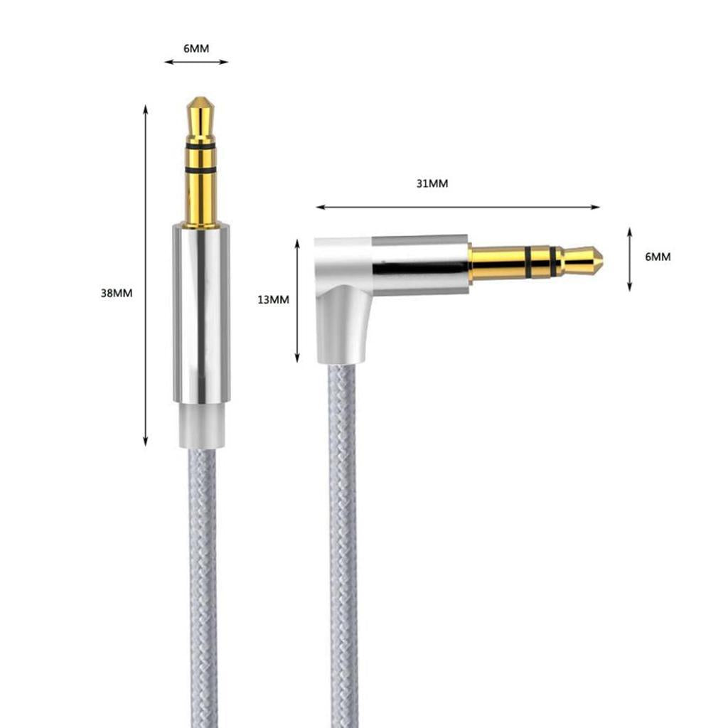3.5mm Audio Cable Nylon Braided Male to Male Aux Cord 300cm