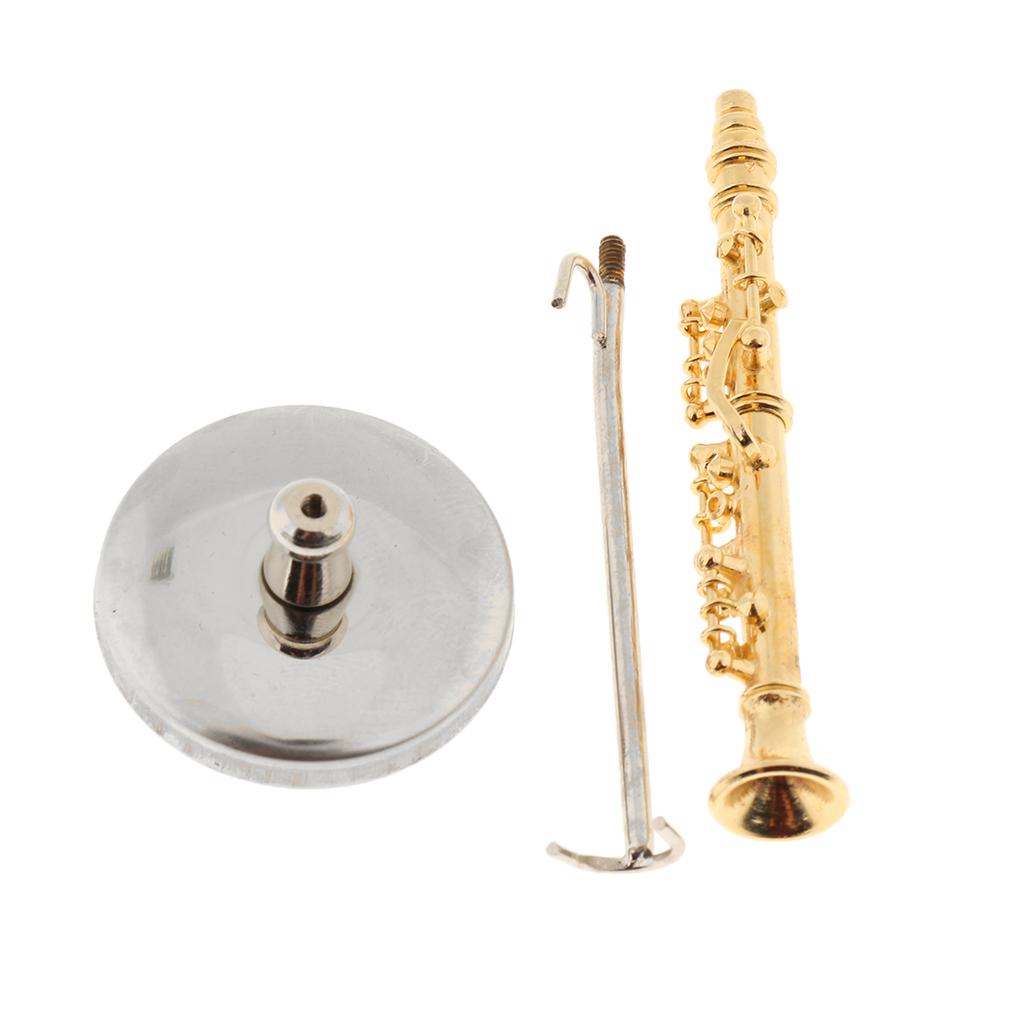 1 Set Miniature Clarinet Home Studio Ornament Decoration Holiday Gift 5.8cm