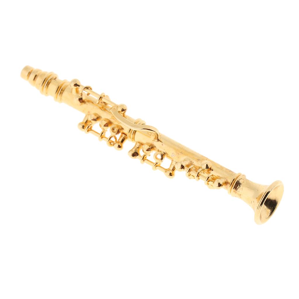 1 Set Miniature Clarinet Home Studio Ornament Decoration Holiday Gift 5.8cm