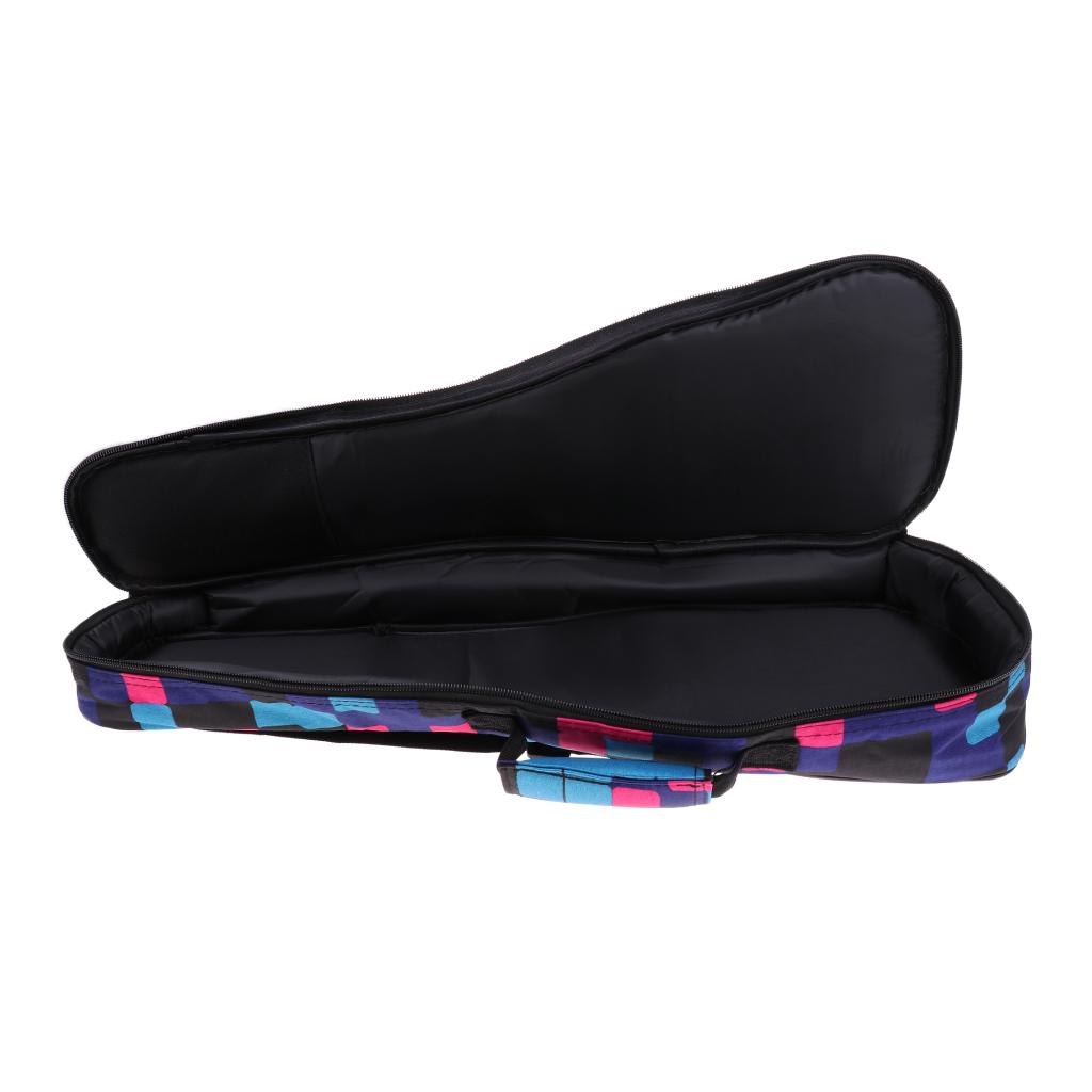 1 Piece 26inch Ukulele Guitar Gig Bag Uke Case Carry Bag Red Grid
