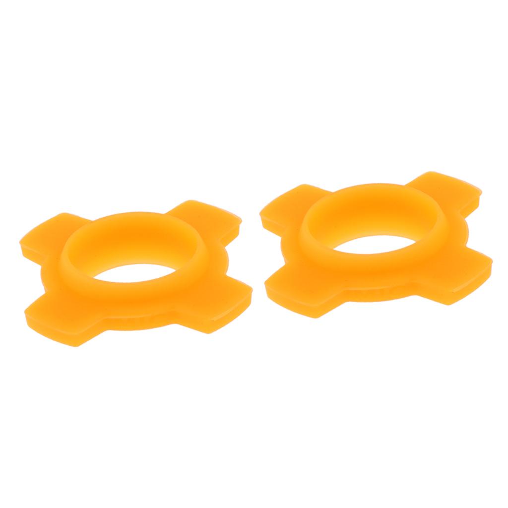 2 Pieces Microphone Mic Holder Anti-rolling Protection Rings Orange
