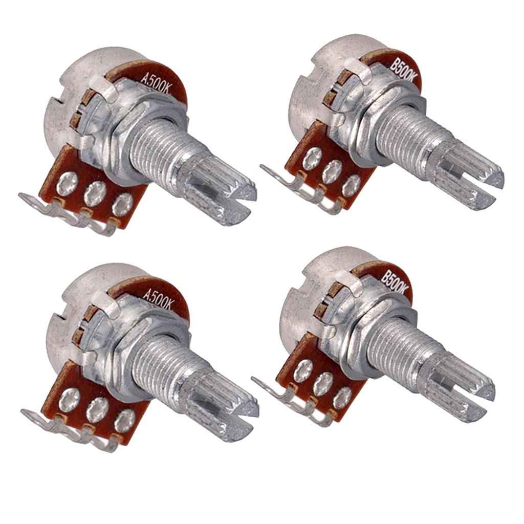 Long Split Shaft Guitar Bass Volume Tone Control Pots Potentiometer 500K