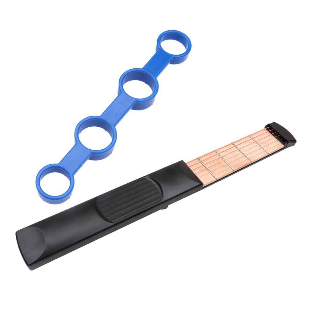 6 Fret Pocket Acoustic Guitar Blue Trainer Finger Exerciser Practice Tools