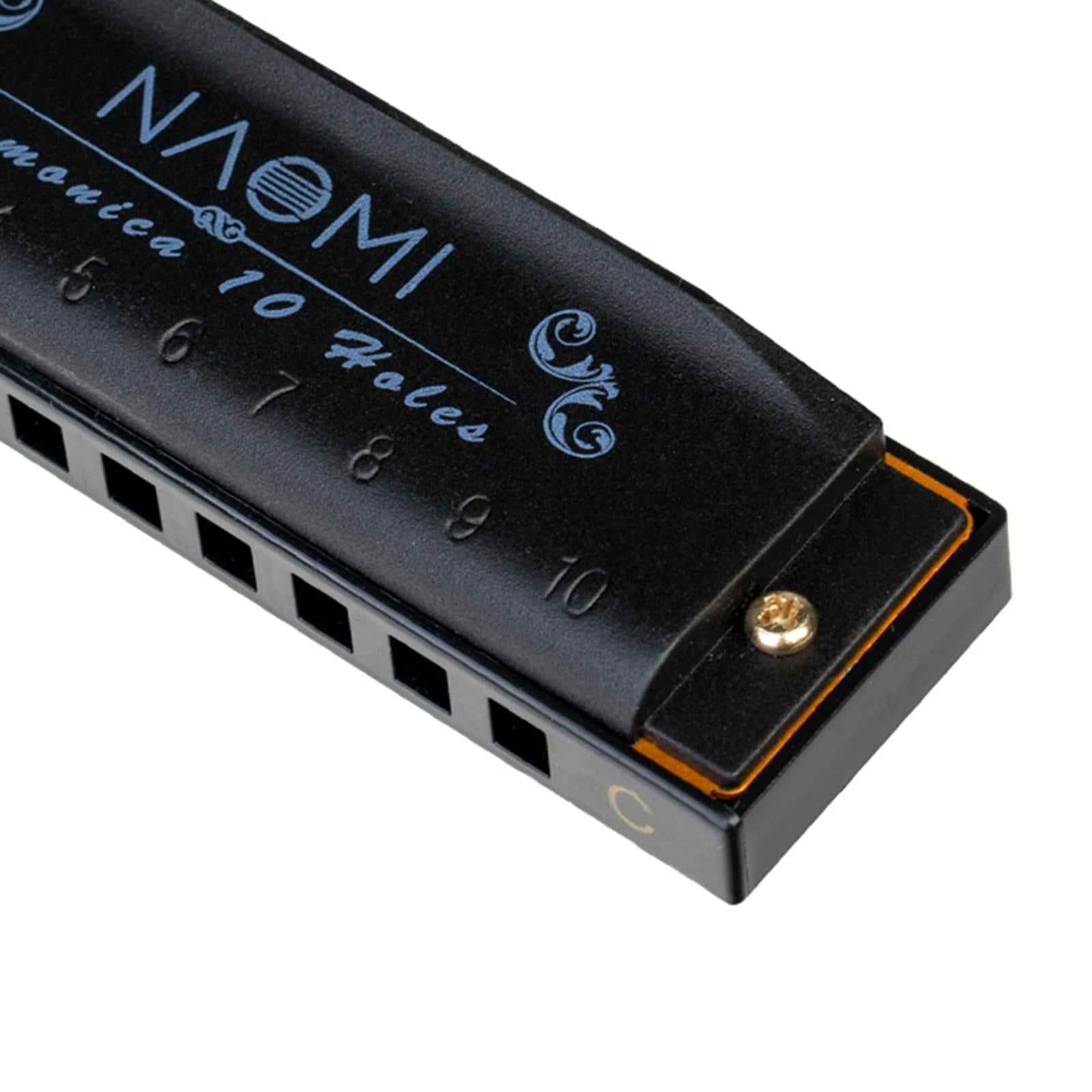 Portable 10-Hole Diatonic Blues Harmonica Key of C D G 3 Tone