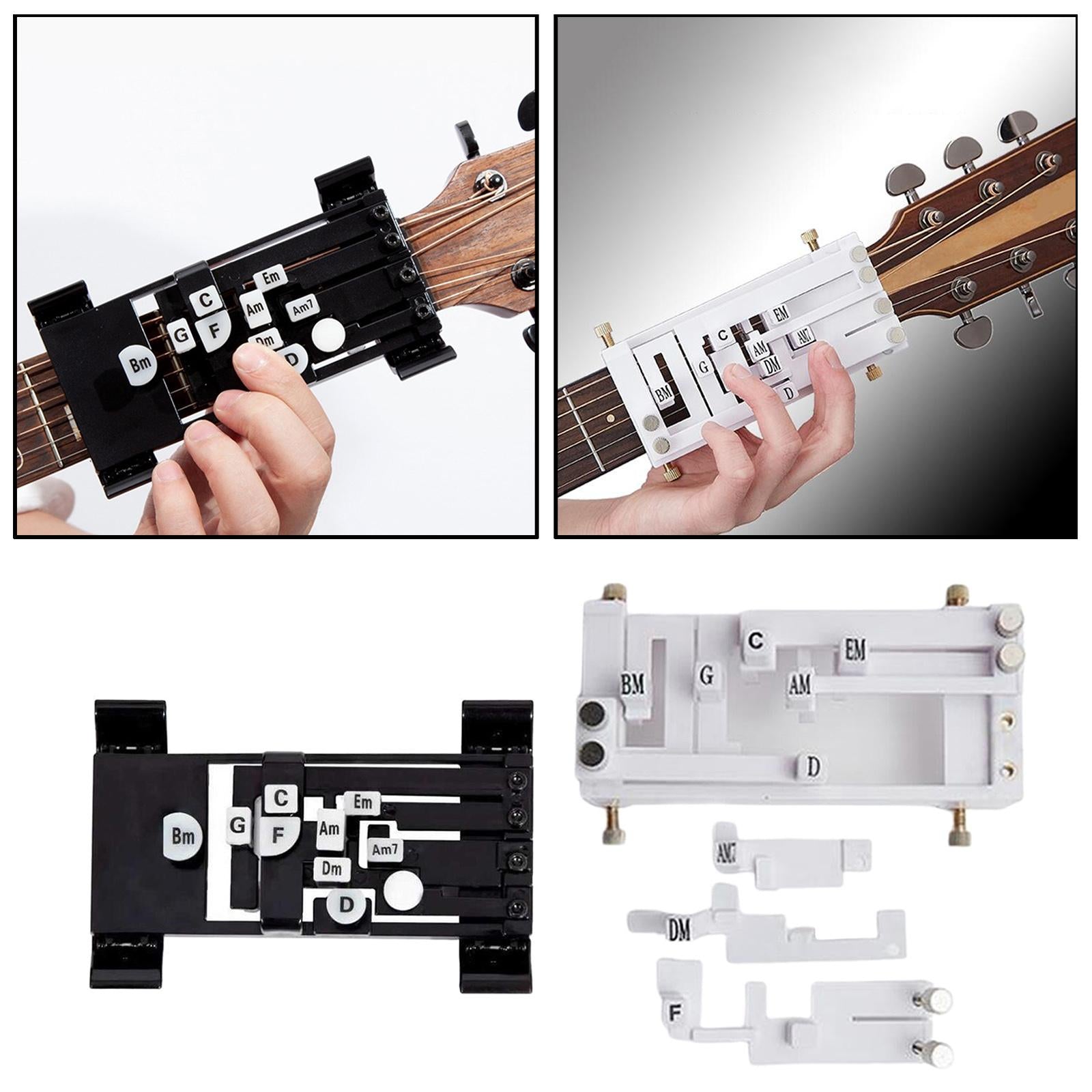 Guitar Aid Chord Trainer Learning System Teach Practice Assistant Beginner Black