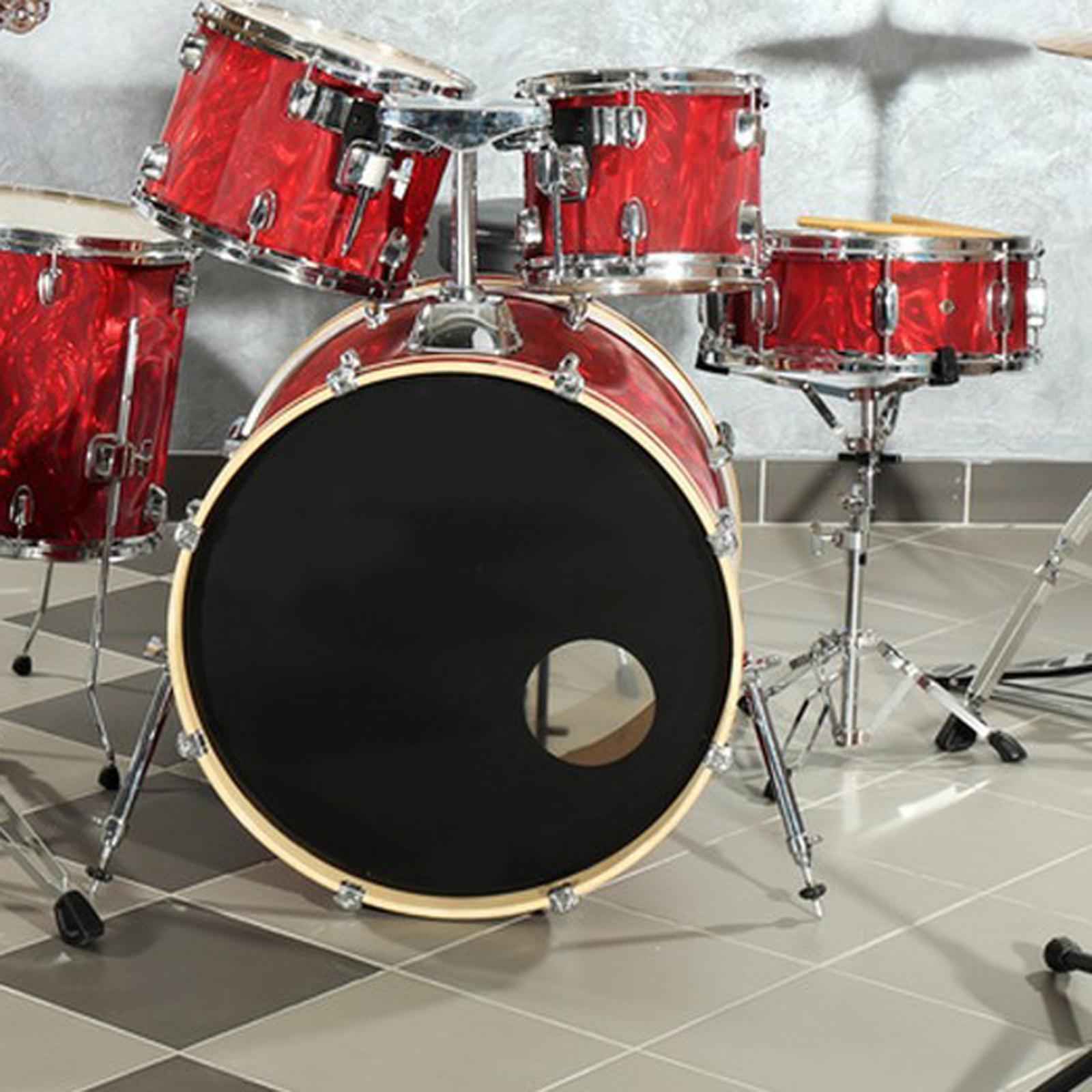 1 Piece Port Hole Protector Pads Drum Rings Easy to Use Non Slip Bass Drum White