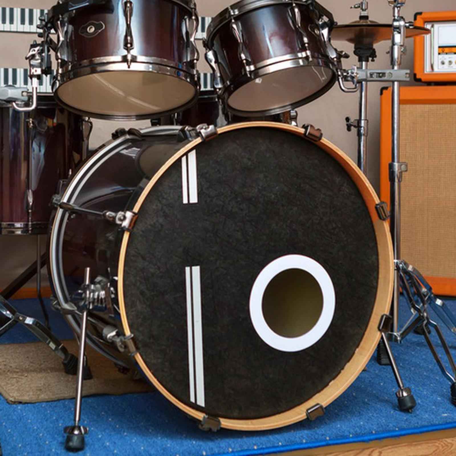 1 Piece Port Hole Protector Pads Drum Rings Easy to Use Non Slip Bass Drum White