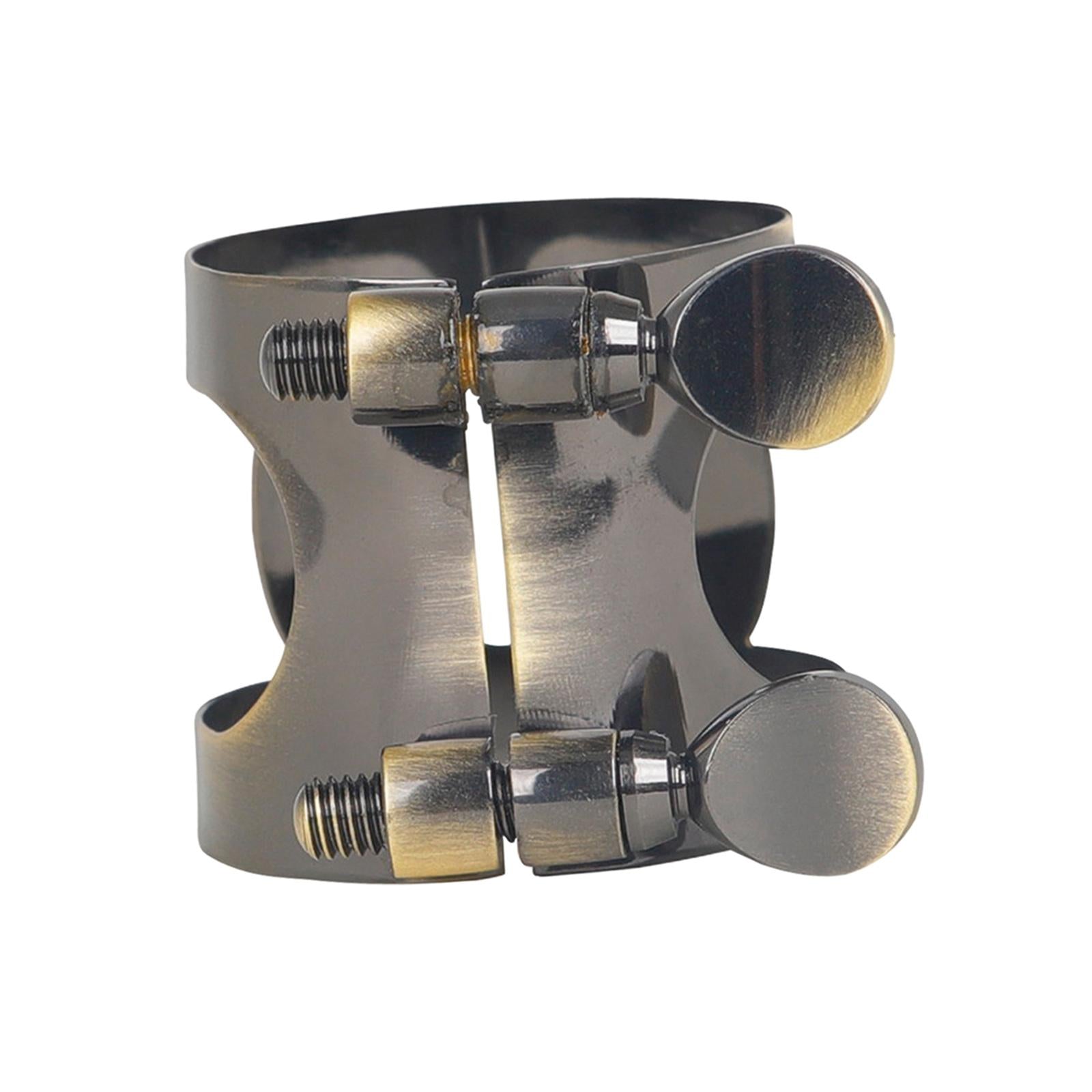 Saxophone Ligature Brass Clip Double Screws Adjustable for Accessory Parts Bronze Soprano