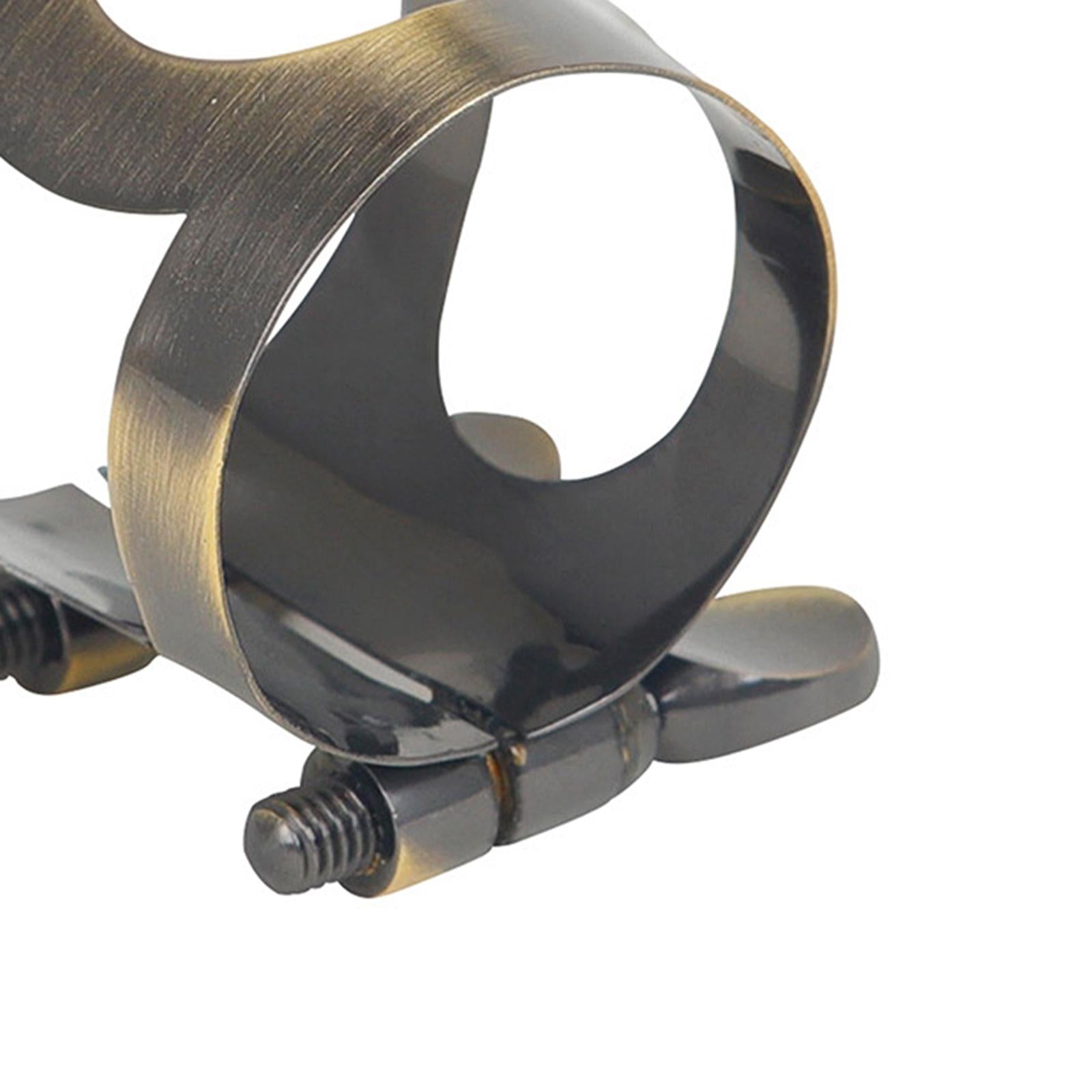 Saxophone Ligature Brass Clip Double Screws Adjustable for Accessory Parts Bronze Clarinet