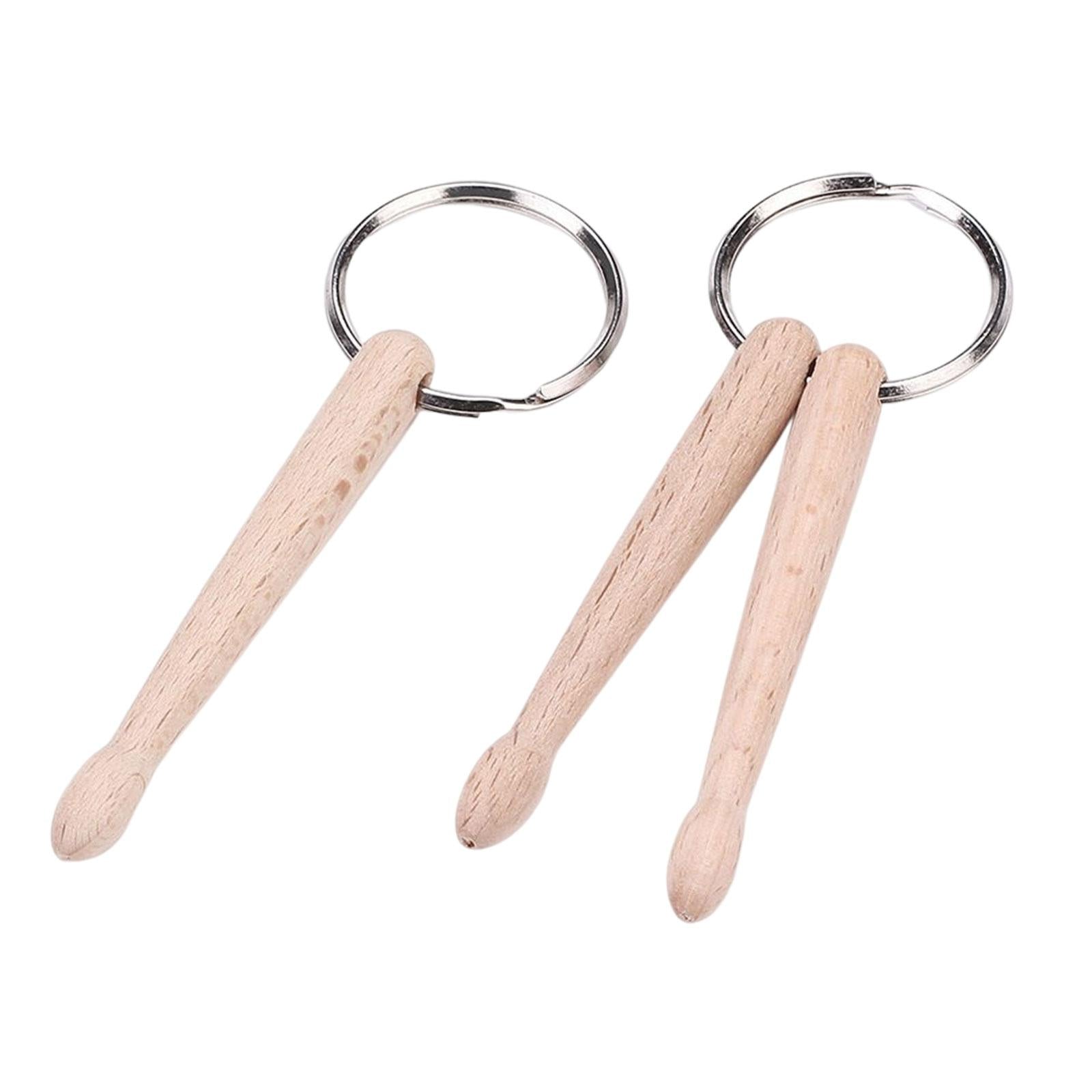 Drumstick Percussion Keyring Wood Portable for Thanksgiving Gift Graduation 1 drum rod