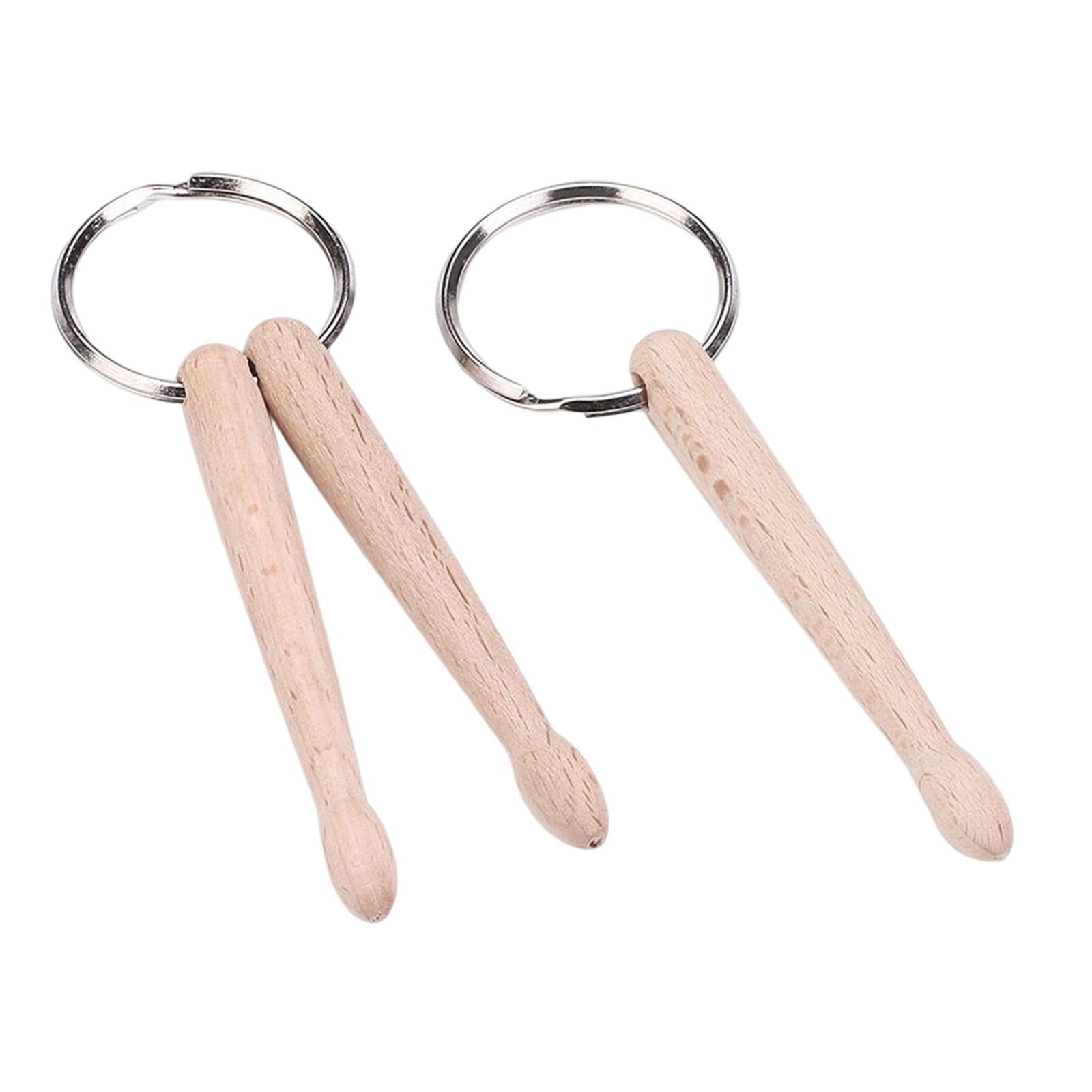 Drumstick Percussion Keyring Wood Portable for Thanksgiving Gift Graduation 1 drum rod